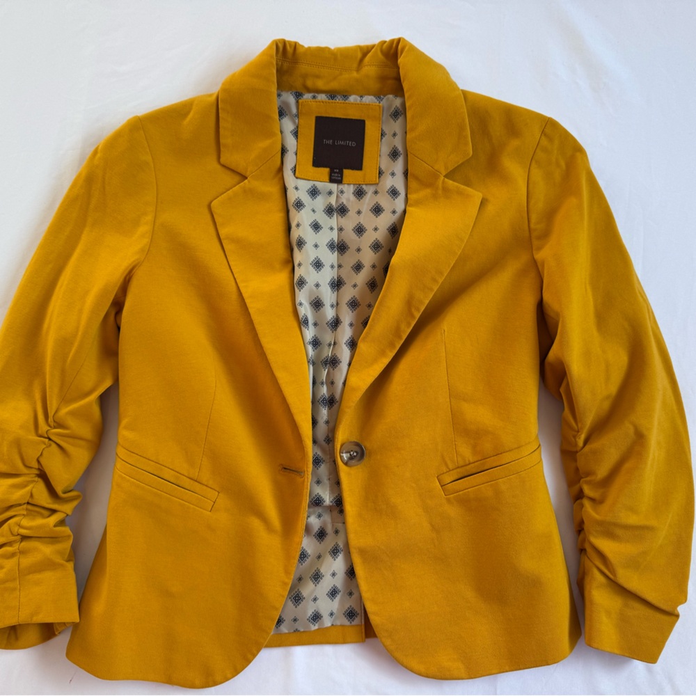 The Limited Mustard Yellow Blazer